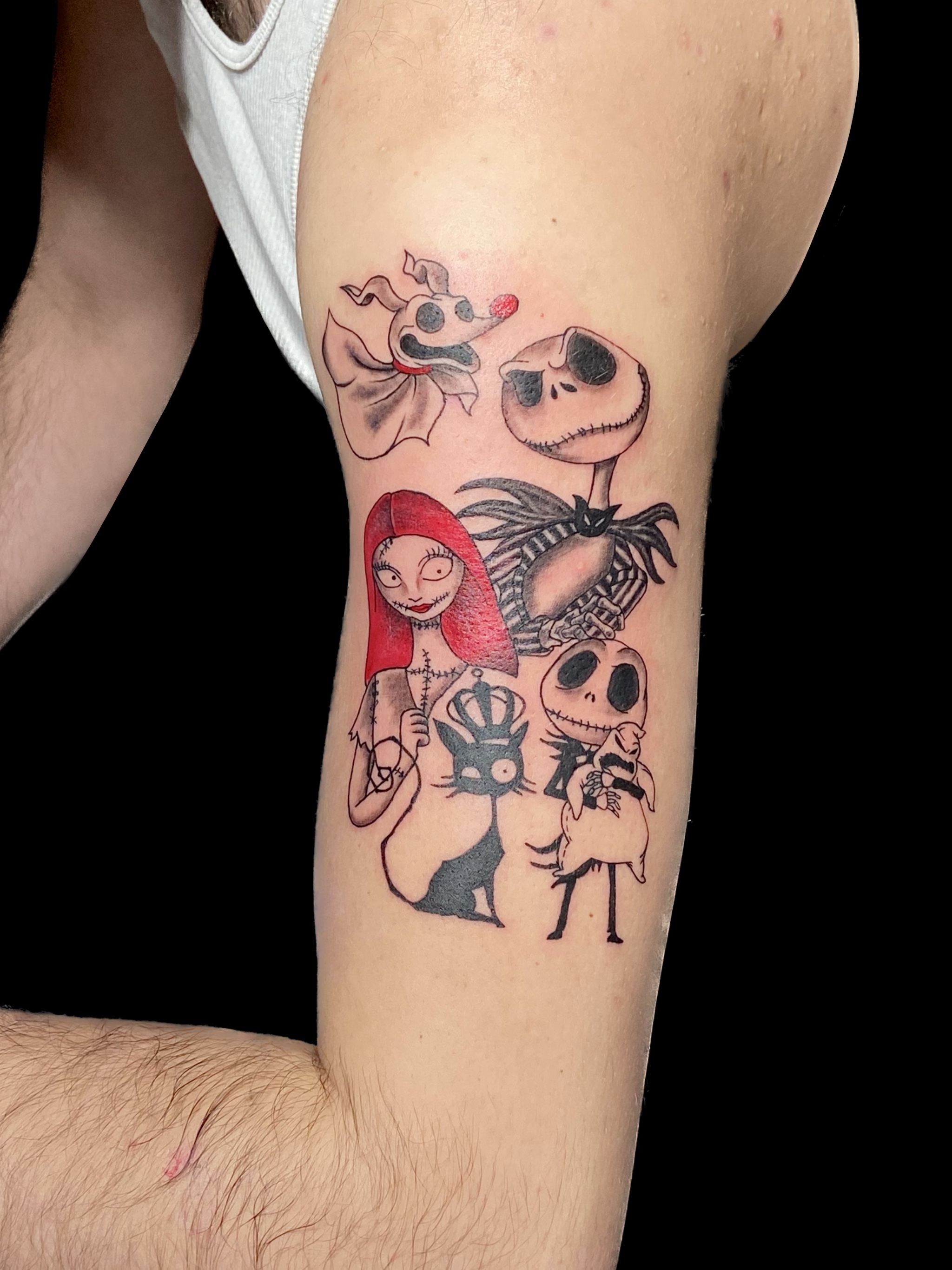 Illustrative Nightmare Before Christmas tattoo by Embodiment of Ink